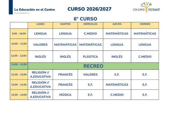 6º de Primaria